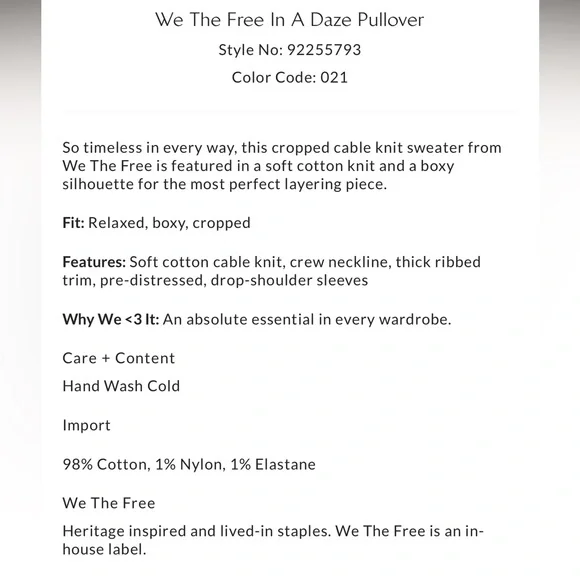 Free People White Cable Knit Sweater - Picture 5 of 8